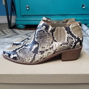 Madewell snakeskin printed chelsea boots